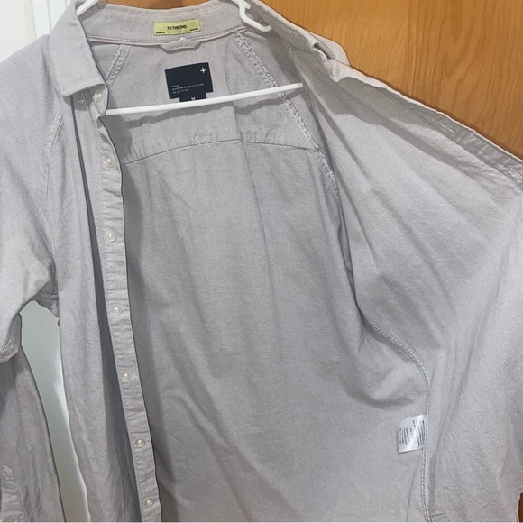 GREY BUTTON UP - Picture 7 of 10